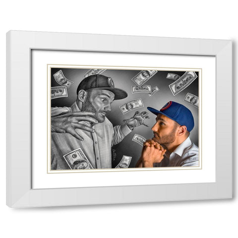 Pencil Vs Camera - Duo White Modern Wood Framed Art Print with Double Matting by Heine, Ben