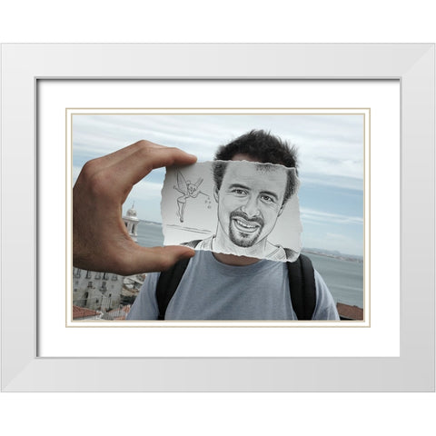 Pencil Vs Camera 25 - Fairy White Modern Wood Framed Art Print with Double Matting by Heine, Ben