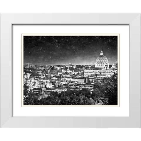 Rome - Vatican White Modern Wood Framed Art Print with Double Matting by Heine, Ben