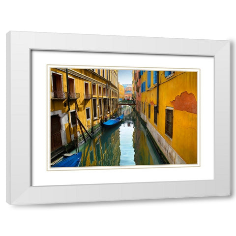 When Water Meets Color White Modern Wood Framed Art Print with Double Matting by Heine, Ben