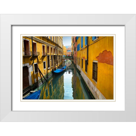 When Water Meets Color White Modern Wood Framed Art Print with Double Matting by Heine, Ben
