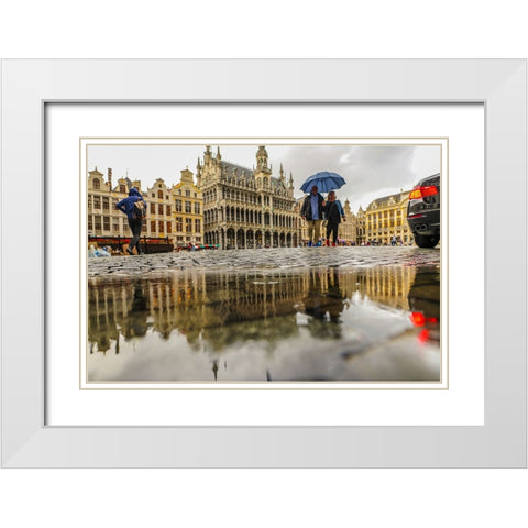 BEN08855 White Modern Wood Framed Art Print with Double Matting by Heine, Ben