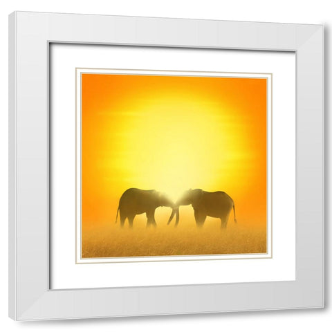 In Love White Modern Wood Framed Art Print with Double Matting by Heine, Ben