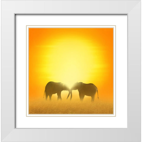 In Love White Modern Wood Framed Art Print with Double Matting by Heine, Ben