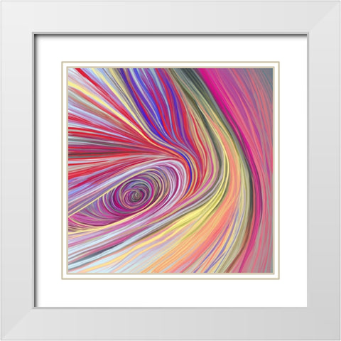 Pure Abstract 3 White Modern Wood Framed Art Print with Double Matting by Heine, Ben