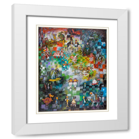 Alice White Modern Wood Framed Art Print with Double Matting by Bell, Bill