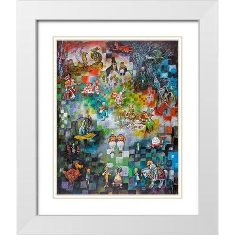 Alice White Modern Wood Framed Art Print with Double Matting by Bell, Bill