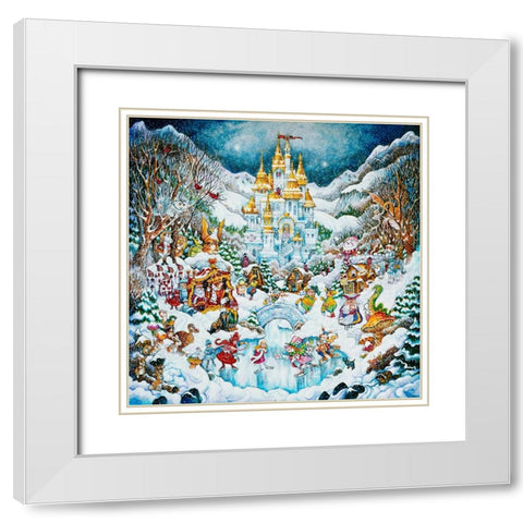 Winter Wonderland White Modern Wood Framed Art Print with Double Matting by Bell, Bill