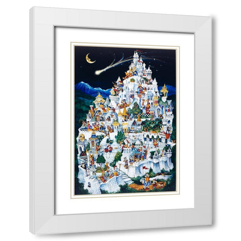 Animal Castle White Modern Wood Framed Art Print with Double Matting by Bell, Bill