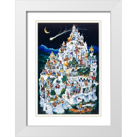 Animal Castle White Modern Wood Framed Art Print with Double Matting by Bell, Bill