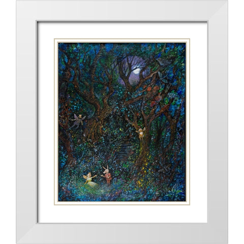 Midsummer Nights Dream White Modern Wood Framed Art Print with Double Matting by Bell, Bill