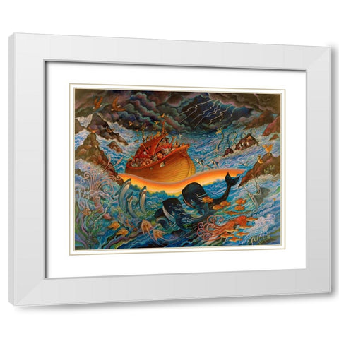 2 White Modern Wood Framed Art Print with Double Matting by Bell, Bill
