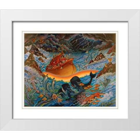 2 White Modern Wood Framed Art Print with Double Matting by Bell, Bill