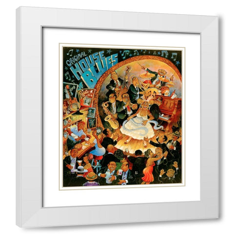Original House of Blues White Modern Wood Framed Art Print with Double Matting by Bell, Bill