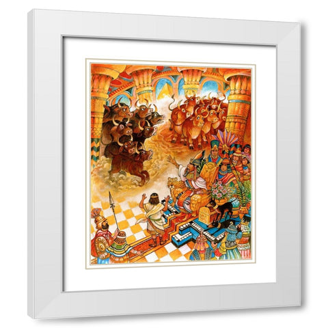 30 White Modern Wood Framed Art Print with Double Matting by Bell, Bill