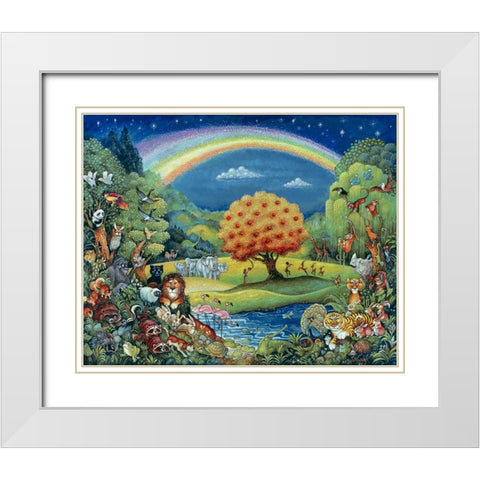 Eden White Modern Wood Framed Art Print with Double Matting by Bell, Bill