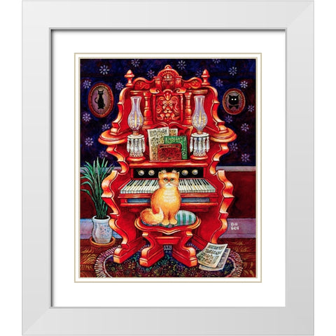 Malcomn White Modern Wood Framed Art Print with Double Matting by Bell, Bill