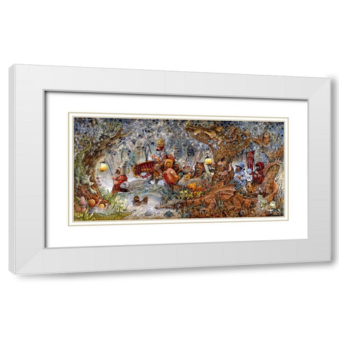 In Search Of Dragons White Modern Wood Framed Art Print with Double Matting by Bell, Bill