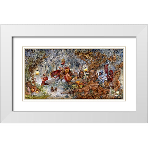 In Search Of Dragons White Modern Wood Framed Art Print with Double Matting by Bell, Bill