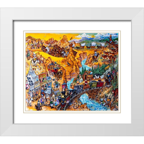 How The West Was Won White Modern Wood Framed Art Print with Double Matting by Bell, Bill