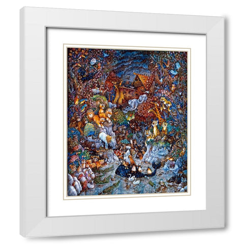 The Last Unicorn White Modern Wood Framed Art Print with Double Matting by Bell, Bill