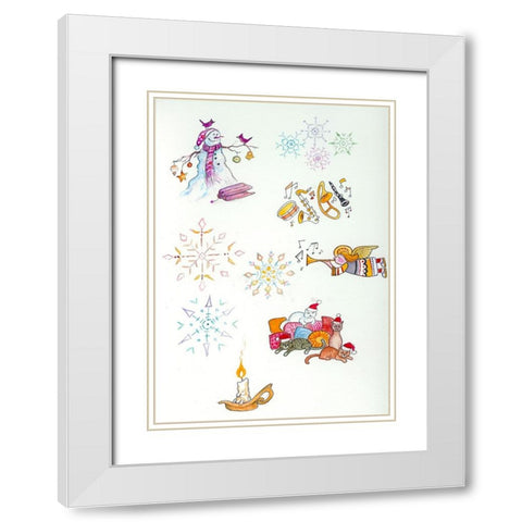 Remark 2 White Modern Wood Framed Art Print with Double Matting by Bell, Bill