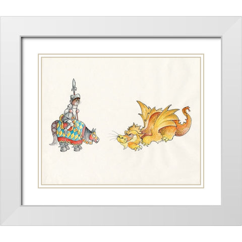 21A - Medival White Modern Wood Framed Art Print with Double Matting by Bell, Bill