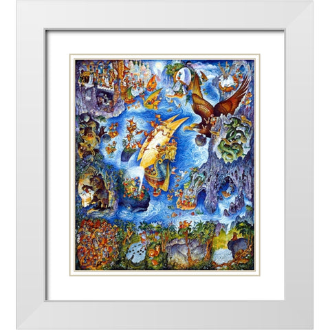 Story Of Sinbad White Modern Wood Framed Art Print with Double Matting by Bell, Bill
