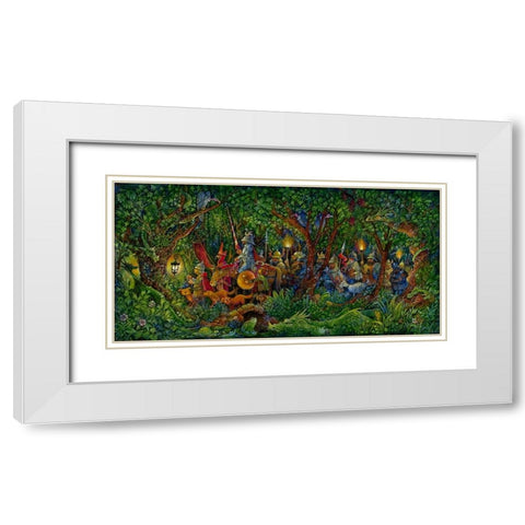 The Dragon Hunters White Modern Wood Framed Art Print with Double Matting by Bell, Bill