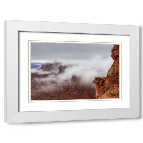 Creation White Modern Wood Framed Art Print with Double Matting by Sherrell, Bill