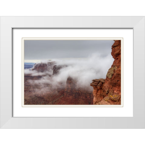 Creation White Modern Wood Framed Art Print with Double Matting by Sherrell, Bill