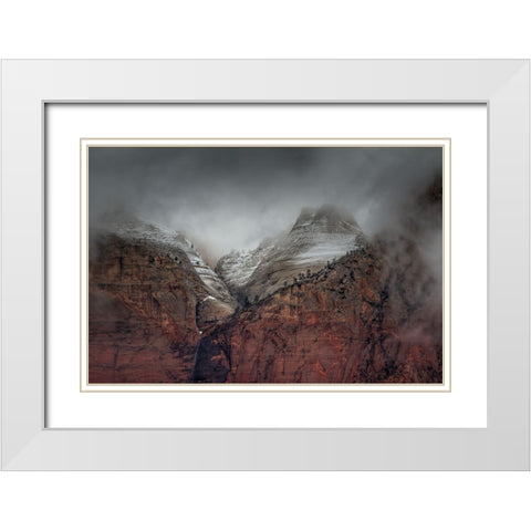 Mountain Dream White Modern Wood Framed Art Print with Double Matting by Sherrell, Bill