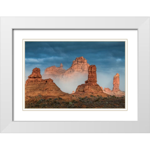 Rise Above It White Modern Wood Framed Art Print with Double Matting by Sherrell, Bill