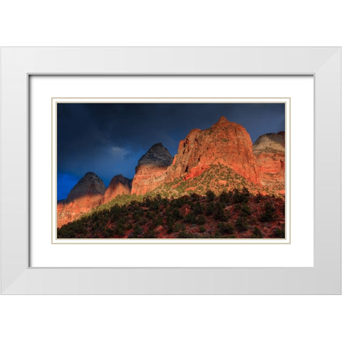 Sunlit Sliver White Modern Wood Framed Art Print with Double Matting by Sherrell, Bill