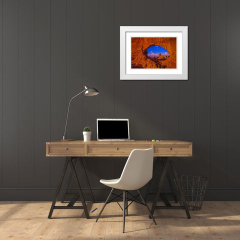Windows To The Past White Modern Wood Framed Art Print with Double Matting by Sherrell, Bill
