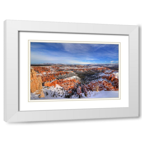 Transformation At Bryce Canyon White Modern Wood Framed Art Print with Double Matting by Sherrell, Bill