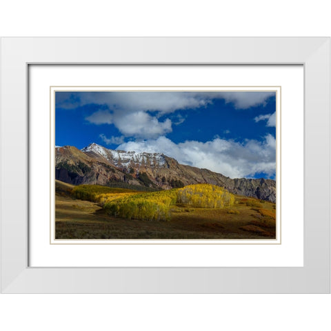 A Colorado Autumn White Modern Wood Framed Art Print with Double Matting by Sherrell, Bill