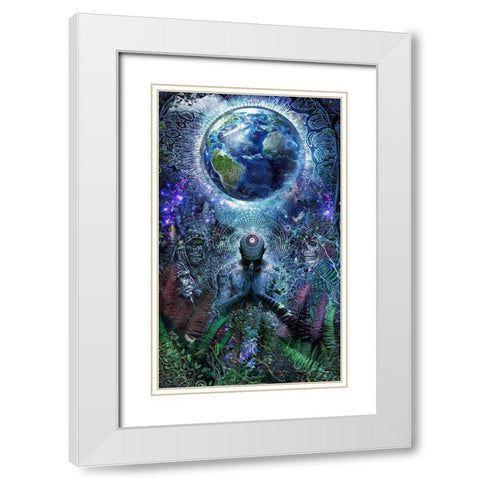 Gratitude For The Earth And Sky White Modern Wood Framed Art Print with Double Matting by Gray, Cameron