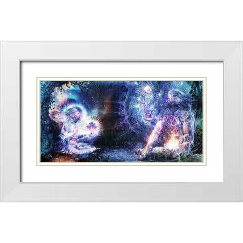 Shoulders And Giants White Modern Wood Framed Art Print with Double Matting by Gray, Cameron