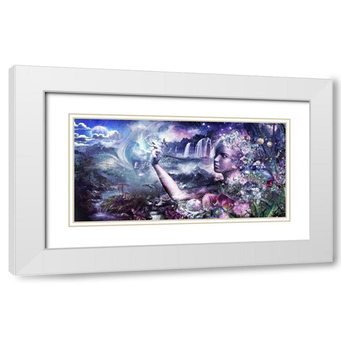 The Painter White Modern Wood Framed Art Print with Double Matting by Gray, Cameron