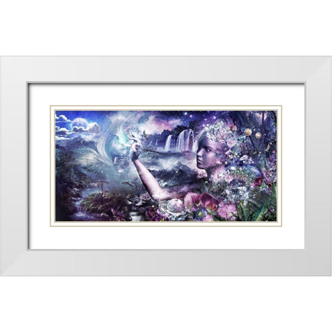 The Painter White Modern Wood Framed Art Print with Double Matting by Gray, Cameron