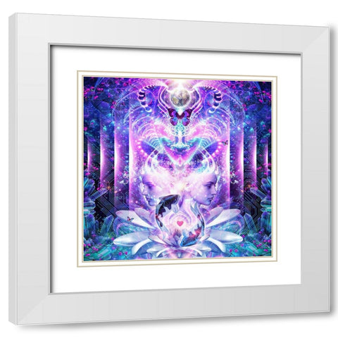 Quest For Mindfulness White Modern Wood Framed Art Print with Double Matting by Gray, Cameron