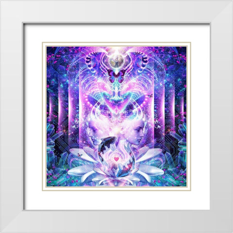 Quest For Mindfulness White Modern Wood Framed Art Print with Double Matting by Gray, Cameron