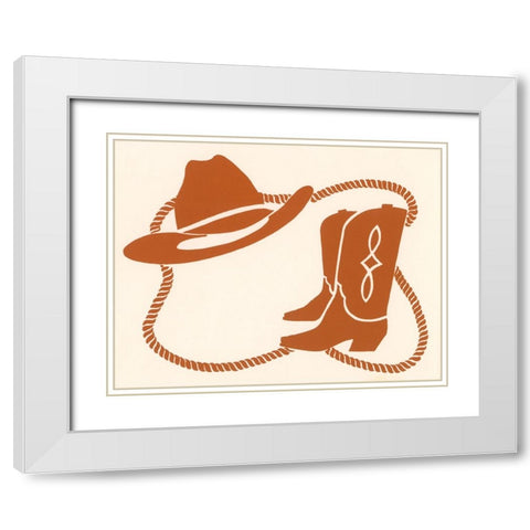 Ca143 White Modern Wood Framed Art Print with Double Matting by Crockett Collection