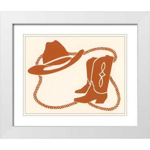 Ca143 White Modern Wood Framed Art Print with Double Matting by Crockett Collection