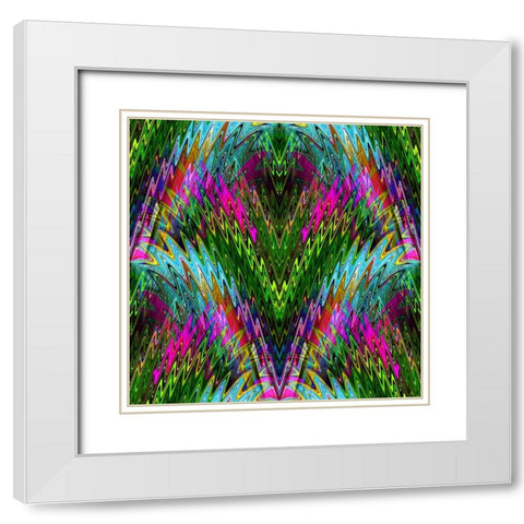 Garden Party White Modern Wood Framed Art Print with Double Matting by Manlove, David