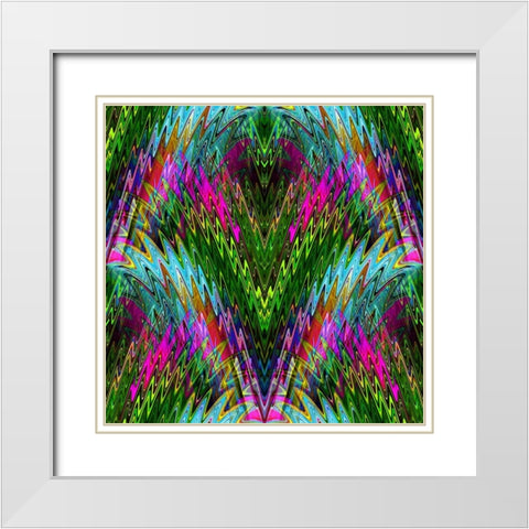 Garden Party White Modern Wood Framed Art Print with Double Matting by Manlove, David
