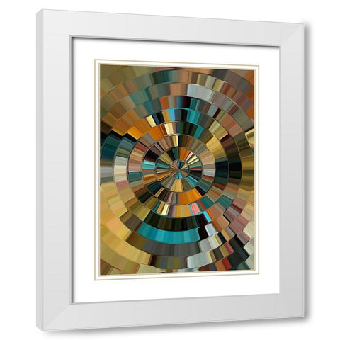 Arizona Prism White Modern Wood Framed Art Print with Double Matting by Manlove, David