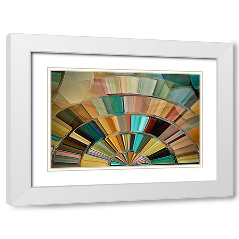 Southwestern Sunrise White Modern Wood Framed Art Print with Double Matting by Manlove, David