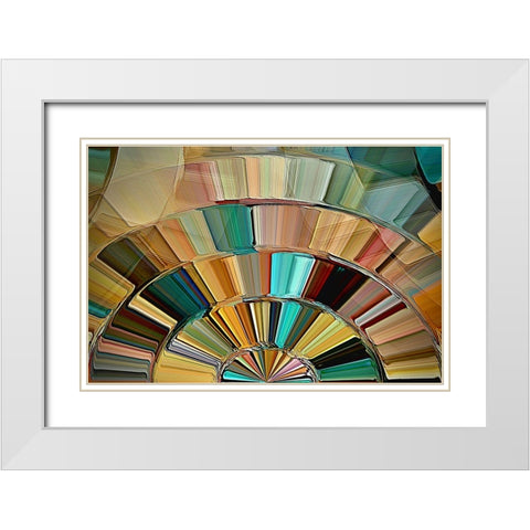 Southwestern Sunrise White Modern Wood Framed Art Print with Double Matting by Manlove, David